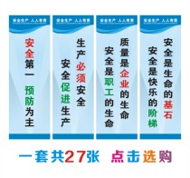 Safety production slogan Safety month newspaper Wall chart display board Enterprise factory workshop safety and quality publicity poster