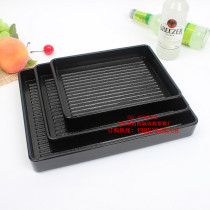 Imitation porcelain melamine tableware hair ABS material Korean barbecue plate rectangular hot pot restaurant buffet barbecue plate anti-fall