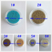 Non-fading caviar Pearl light color caviar DIY jewelry mini non-fading non-fading silver metal beads