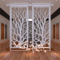 Tree-modern minimalist Density Board Hollowed-out Carved Flower Board Flower Lattice Wood Carving Partition Screen Xuanguan Suspended Ceiling