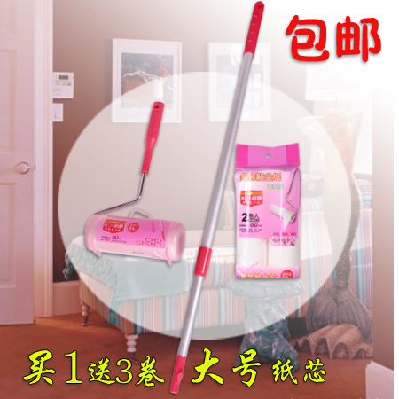  8118 Clean home sticky paper floor sticky wool roll retractable long handle cleaning mop dual-use