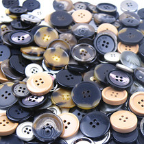 100 mixed resin button coat trench coat button suit button black curry button four-eye thin edge button