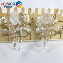 Christmas Ornament Wedding Wedding Arrangement Ice Chic Edge Effect 8CM Acrylic Golden Angel 2