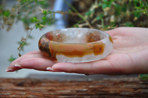 (Shi Tou Ji)Natural Warring States Red ice bottom floating chanterelle yellow bracelet