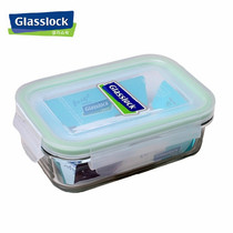 Korea GLASSLOCK tempered glass preservation box microwave lunch box sealed preservation bowl rectangular 400ML