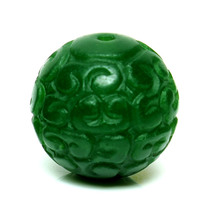 Green Manau Deserve Pearl Carved Flower Round Pearl Semi-finished beads Beads Top Pearl Waist Bead accessories Concealed Handstring Necklace Diy