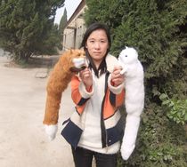 Simulation fur Ming fox cos animation props Home decoration software fox sword flurry game props Fox