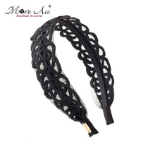 Lace hair band womens wide-brimmed hair ornaments Korean simple temperament headband pressure hair band Japanese and Korean headdress adult hair card