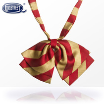 Lan Shi red and yellow strip collar flower British lady collar flower bow tie student assembly decoration 3016