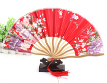 China fan Ladies satin silk fan Wedding celebration return gift folding fan Japanese craft gift small fan 2