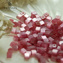 Taiwan DIY handmade material jewelry accessories beaded 19 two-color square beads brushed cat eyes