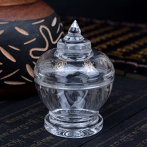 Secret Buddhist Objects Buddhist Supplies Eight Auspicious Treasure Bottles Crystal Buddha Tasholita High 6cm White