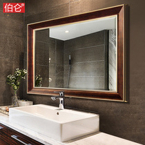 Burun modern Chinese toilet mirror bathroom mirror bathroom mirror bathroom wall Wall wash table mirror