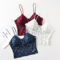 Deep V lace hollowed-out ultra-thin no steel ring bralette underwear woman thin cover head comfort upto bra