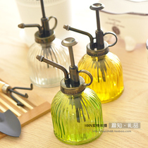zakka gardening succulents potted water bottle sprinkler bottle vintage stained glass watering pot