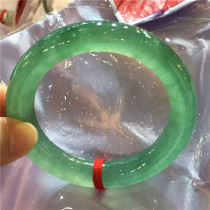Natural Burmese ice jade bracelet jade bracelet ice through jade bracelet floating green round strip Jade noble concubine children