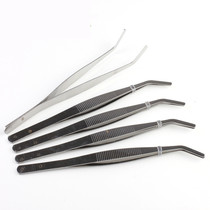 High quality stainless steel elbow tweezers reptile tortoise tweezers 17cm micro landscape tools gardening tools tweezers