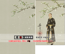 Photo studio plate womens square costume photo theme background meticulous painting photo background spring want to be late