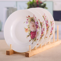 Bone china tableware Tangshan pure white bone china dish soup plate deep dish disc catering utensils plate ceramic creative