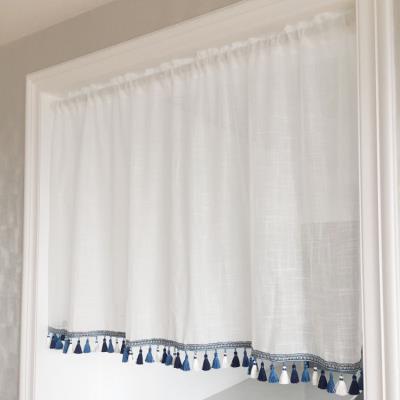 Short curtain curtain curtain curtain decoration Net red window screen window size curtain living room balcony half Cabinet block gray curtain