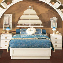 Childrens bed boy combination bed multi-purpose Prince youth creative personality master bedroom small bed single bed 1 2 meters