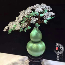 Natural white crystal tree chalcedony tree conference hall desk cash cow a variety of housewarming opening gifts