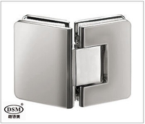 Baishimei pure copper bathroom clip light chrome frameless door glass clip hinge 135 degrees DC-3064