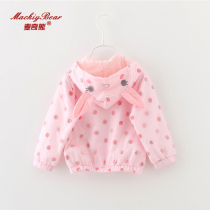 Female baby coat 2021 new spring 6 months 1 2 3 years old baby female children windbreaker girls autumn thin section autumn