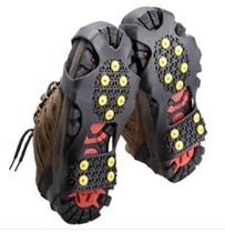 Export European and American original single 10 teeth ice claw winter non-slip shoe cover ice fishing snow ground anti-slip chain anti-ski claw