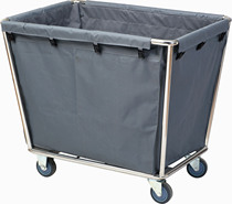 Thickened stainless steel tapered cloth truck room service car work car laundry cart collection truck cleaning car