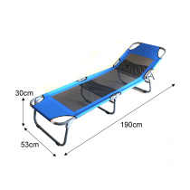 Outdoor folding recliner leisure chair lunch bed reinforced B10 beach chair nap recliner breather chair back chair