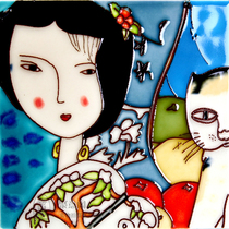 Chinese style porcelain plate painting decorative painting hanging painting Chinese home wall decoration business overseas gifts