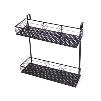 Double Deck Balcony Railing Floral Shelf Flower Shelf Flower Shelf Indoor Hanging Decorated Iron Art S Hanging Flower Shelf Multilayer
