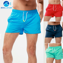 Lang summer beach pants mens quick-drying large size sports shorts loose flat corner mens swimming trunks swimsuit lined