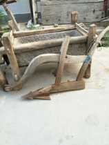 Special Price old wood plow hoe folk nostalgic collection ploughing old wood ploughing film and television props nostalgic ornaments hot sale