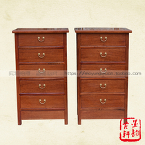Burmese rosewood plain surface single board chest of drawers water ripple big fruit red sandalwood locker mahogany Chinese style storage cabinet