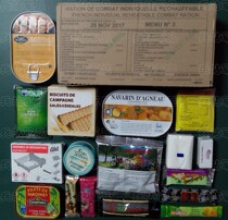 French French army field individual food combat ration MRE outdoor camping mountaineering spare food