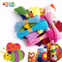 50 m Coloured Paper Rope Paper Rope Hemp Rope Painting Woven Paste Material Nursery School Children Merry Class Manual Diy