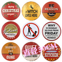 Warning slogan signboard tin painting jewelry iron listing background wall hanging decoration old iron painting signage