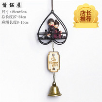 Open the door The door hangs on the door of the love nest wind chimes when European pastoral hanging pure wind chimes Shop door decoration bells