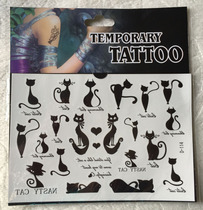 Taobao Hot-selling multi-picture sexy cat English Combination Tattoo Sticker D-114