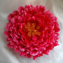 Pink emulated peony floral hand with flower fake floral head decorated with peony flowers and garden silk flowers single peony dance silk flowers