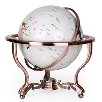 (White Gem) Universal Rotating Gem Globe Feng Shui Decoration housewarming Wedding Jewelry