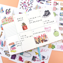 Hand account sticker album Decorative beauty series Girl notebook diary hand account sticker 5 sheets