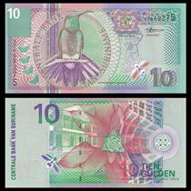 New UC Suriname 10-shield foreign banknotes Green-throated Mango Hummingbird 2000