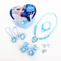 Children Gift Boxes Suit Ice Chic Rim Male Hair Accessories Hair Clip Necklace Bracelet Creative containing box