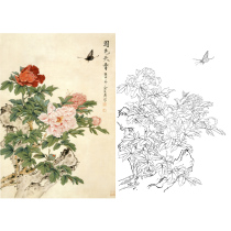 Meticulous painting drawing drawing drawing drawing printing Yu Zhizhen Guoxiang 66*95 original color picture 542t