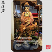 Quality water Guanyin ancient colourful fragrant Zhangmu handmade painting sculpted Guanyin 33 Statue Statue of the Buddha Statue Religious Use