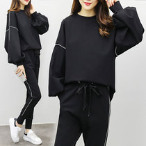 2019 autumn new fat MM fashion celebrity temperament thin women 18 casual set 25 years old 35 tide autumn