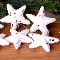 Christmas decorations Christmas tree decoration pendant handmade DIY six five-pointed star props foam five-pointed star